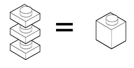 flat white lego brick